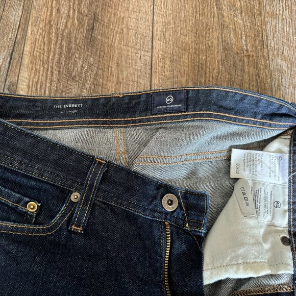 AG AdrianoGoldschmied Everett Men's Everette Slim Straight Jeans Size 30x30 - Picture 3 of 3